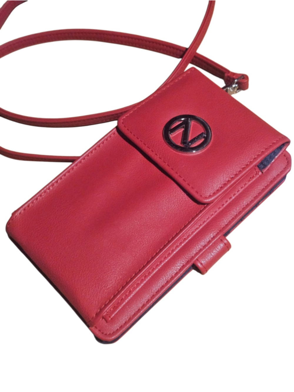 Nautica Red Foldover Crossbody Cellphone Wallet One Size